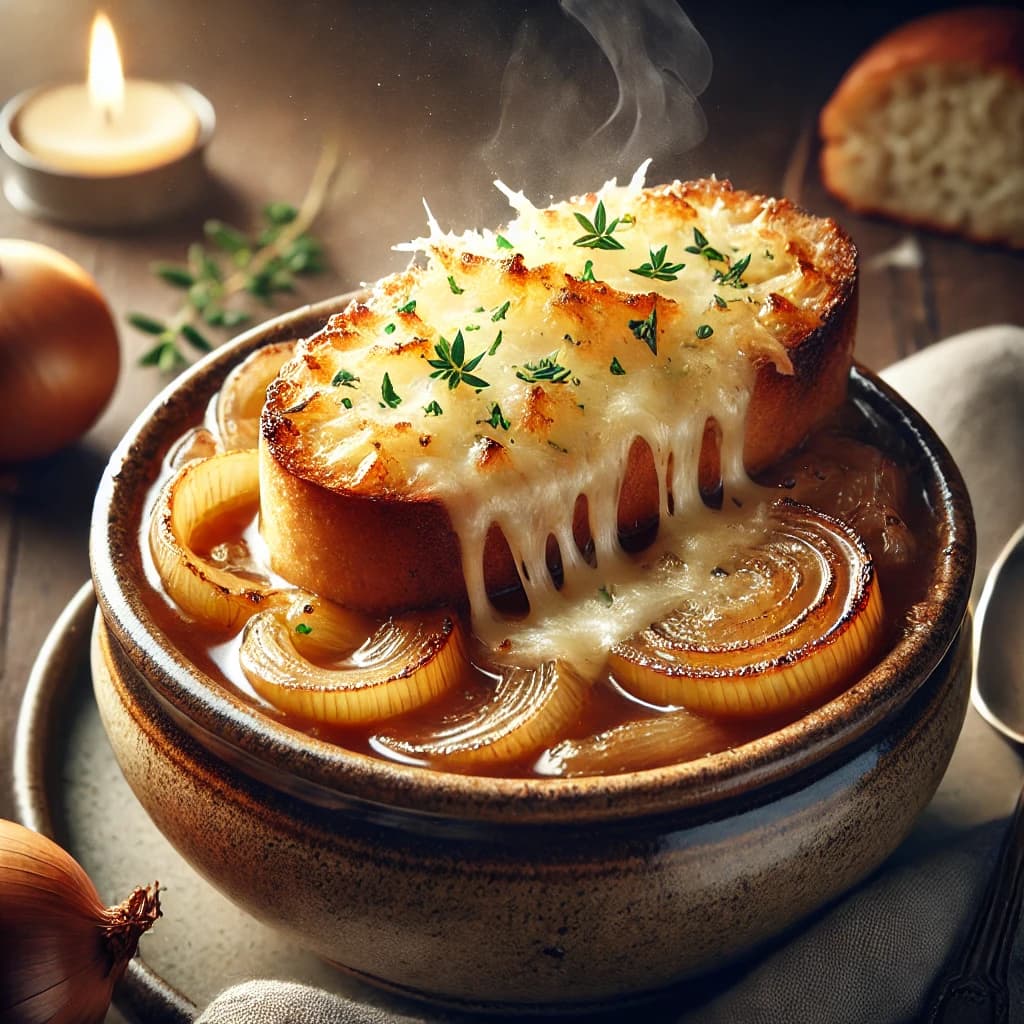 Soupe à l'Oignon Gratinée